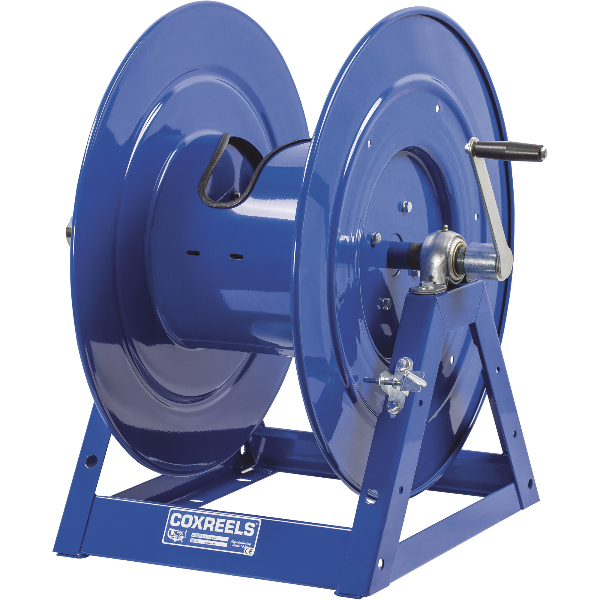 Coxreels 1175 Series Hand-Crank Hose Reel, Holds 1in. x 150ft. Hose, Max. 3000 PSI, Model# 1175-6-150